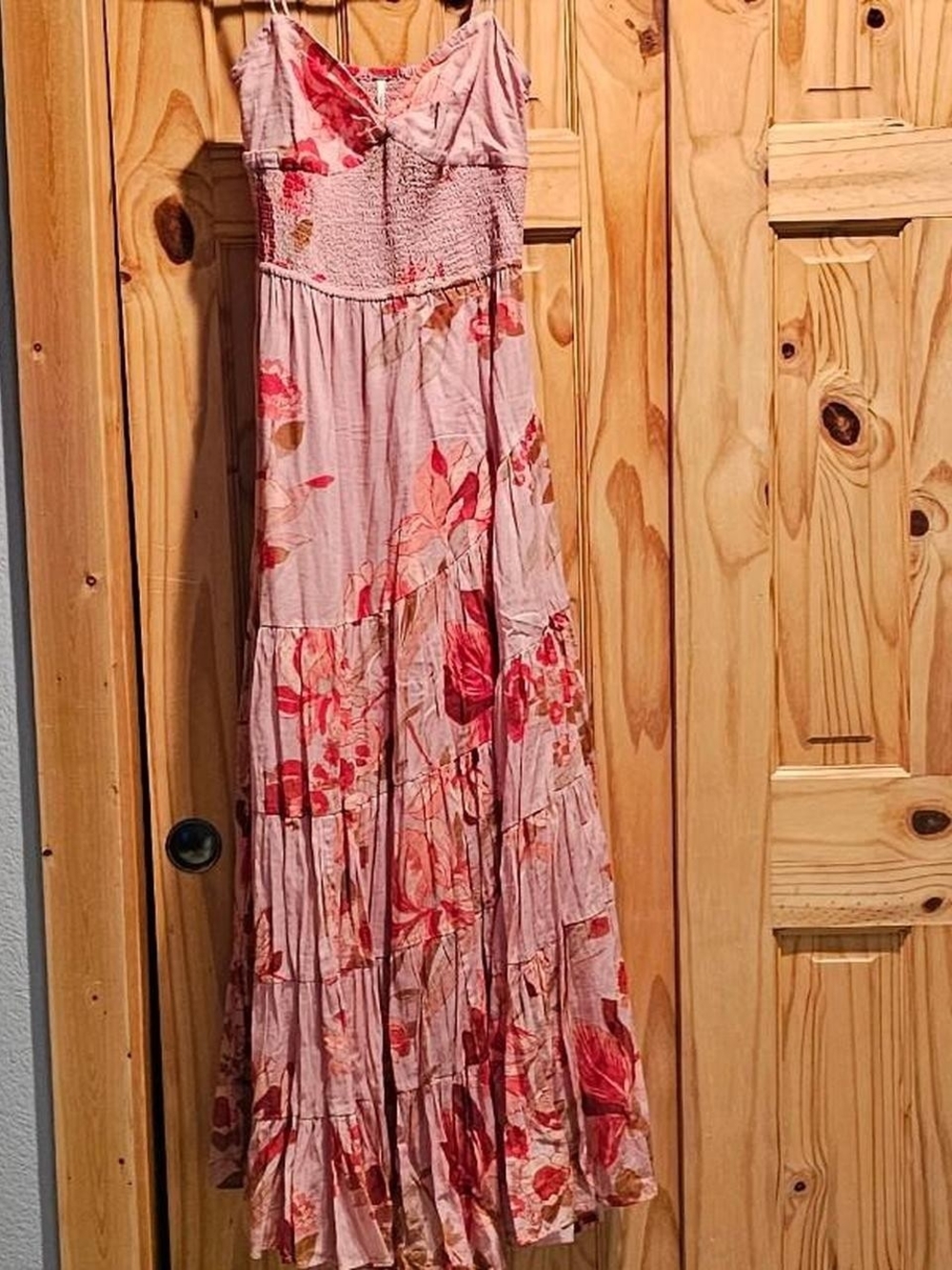 Tommy Bahama Pink Floral Tiered Maxi Dress